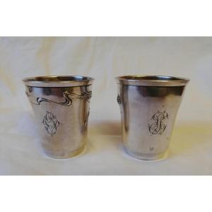 Pair Of Silver Cups  