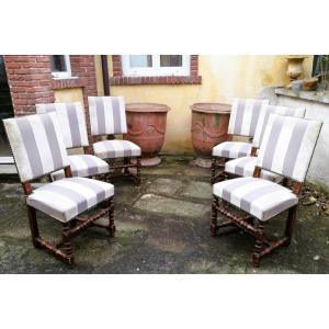 Set Of Six Louis XIII Chairs