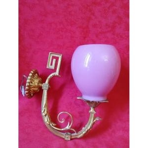 Applique opaline rose 