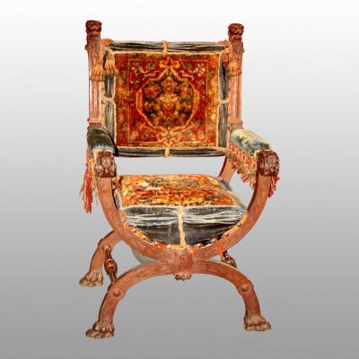 Oak Ceremonial Chair Molded And Sculpted
