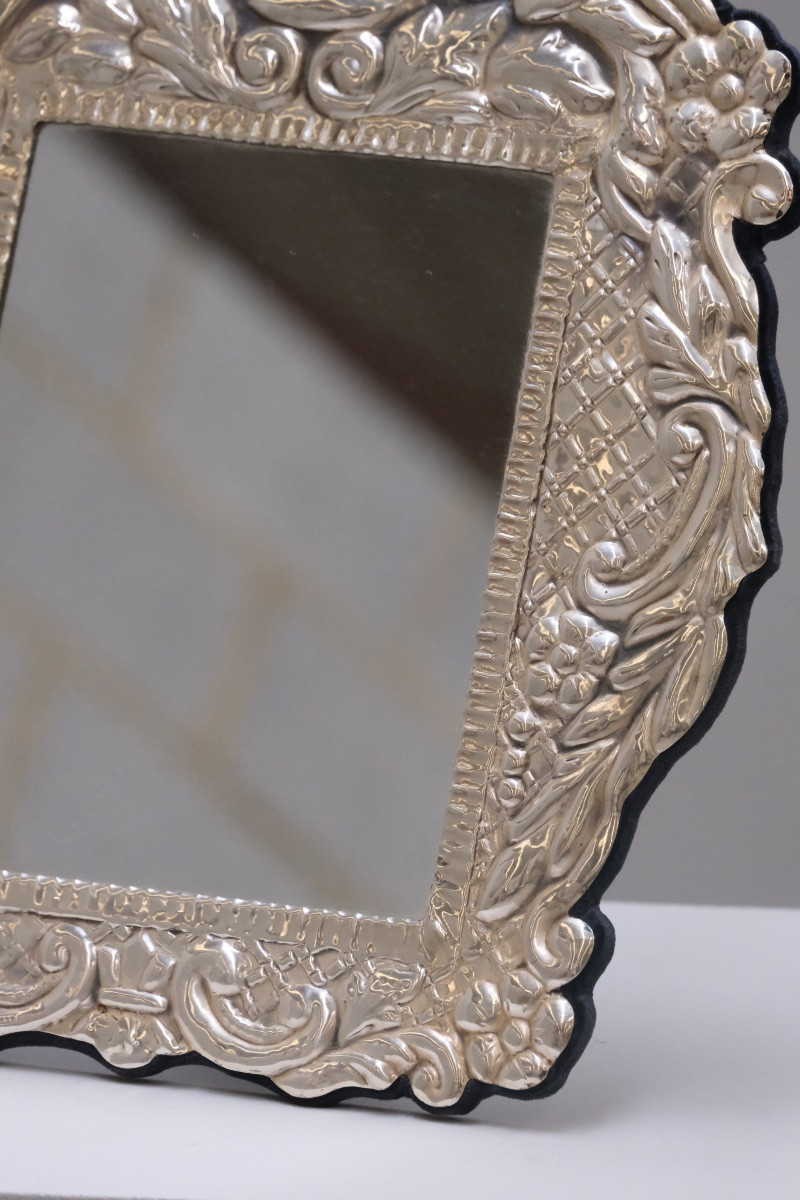 Sterling Silver Table Mirror-photo-2