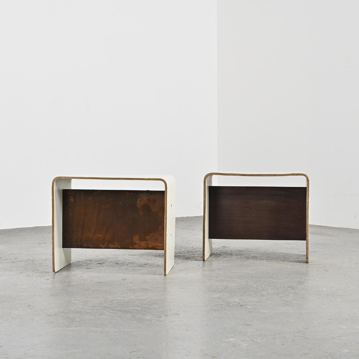  Pair Of Bedside Tables By Pierre Guariche, Circa 1968 -photo-3