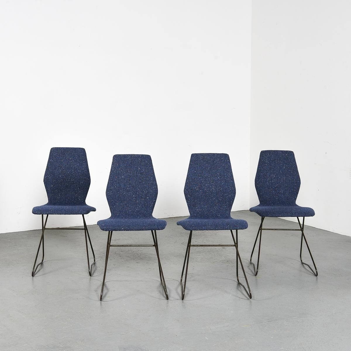 Set Of 4 Chairs 1950 By Louis Paolozzi-photo-4