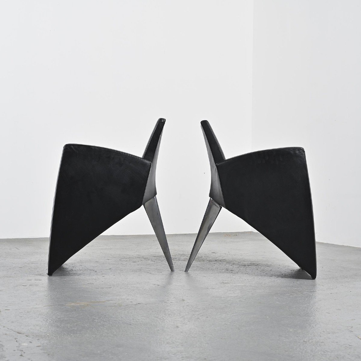 Pair Of J. Lang Model Armchairs By Philippe Starck, Driade 1987-photo-3