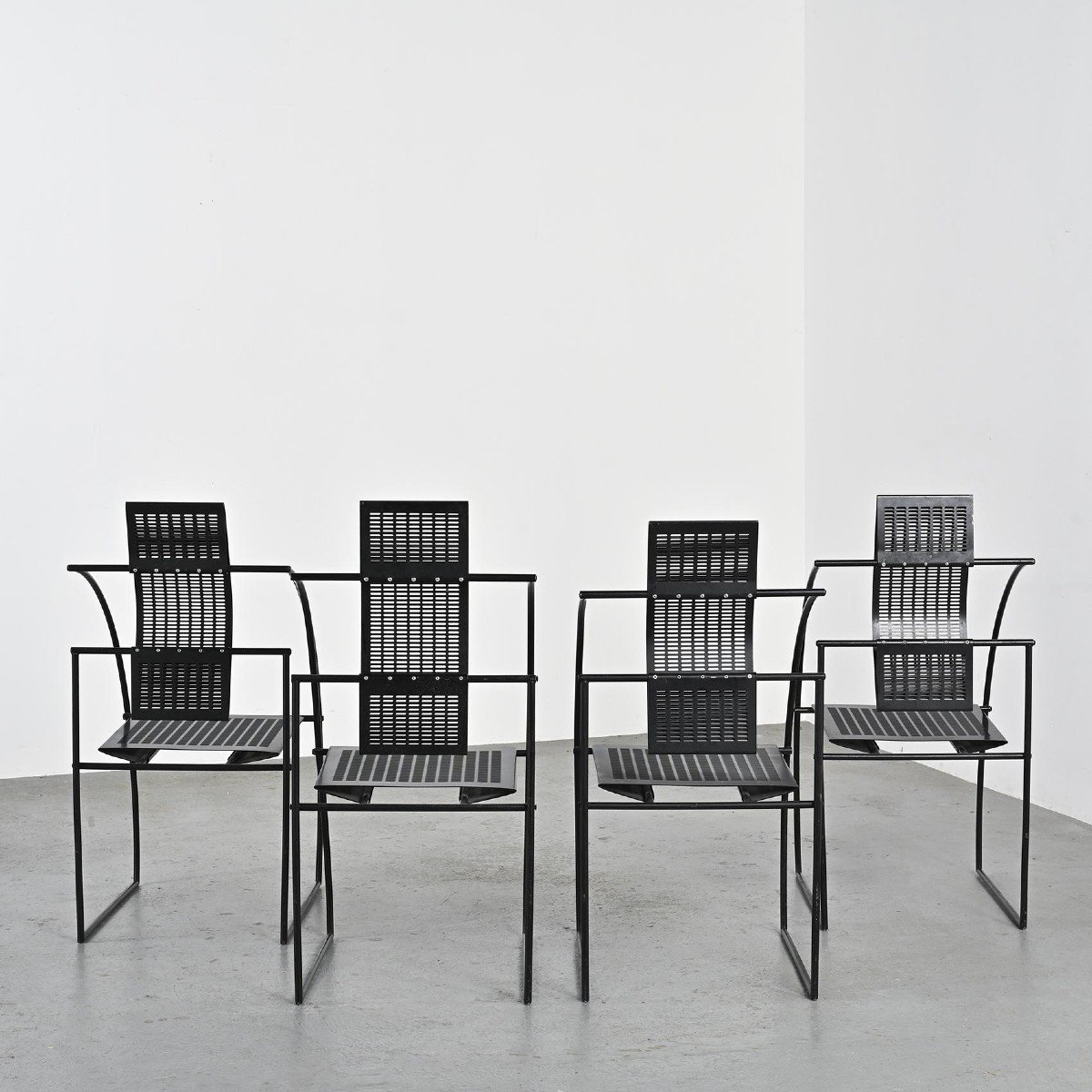  Set Of Four Mario Botta Quinta Chairs For Alias Circa 1985 -photo-3