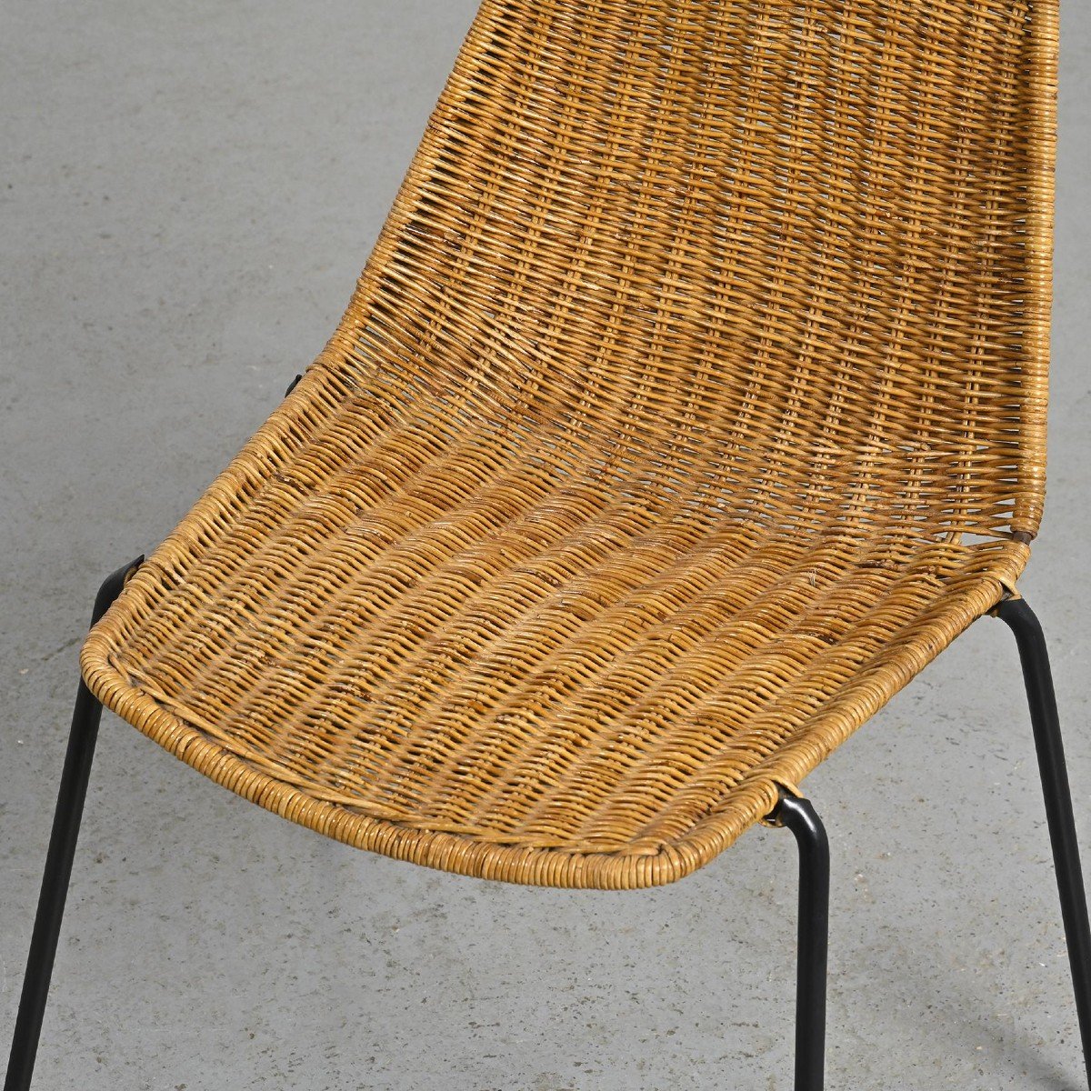 Basket Model Chairs By Gian Franco Legler, Circa 1955-photo-3