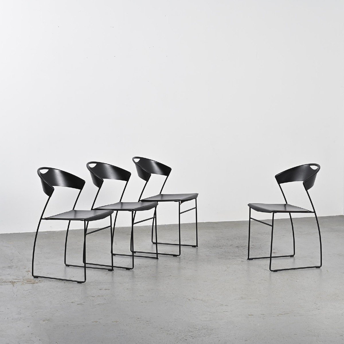 Stacking Chairs "juliette" By Hannes Wettstein, Baleri Circa 1987