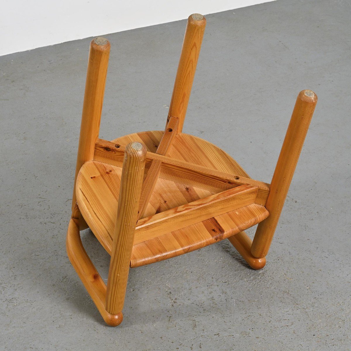 Fauteuil En Pin Massif Par Rainer Daumiller, Circa 1970-photo-1