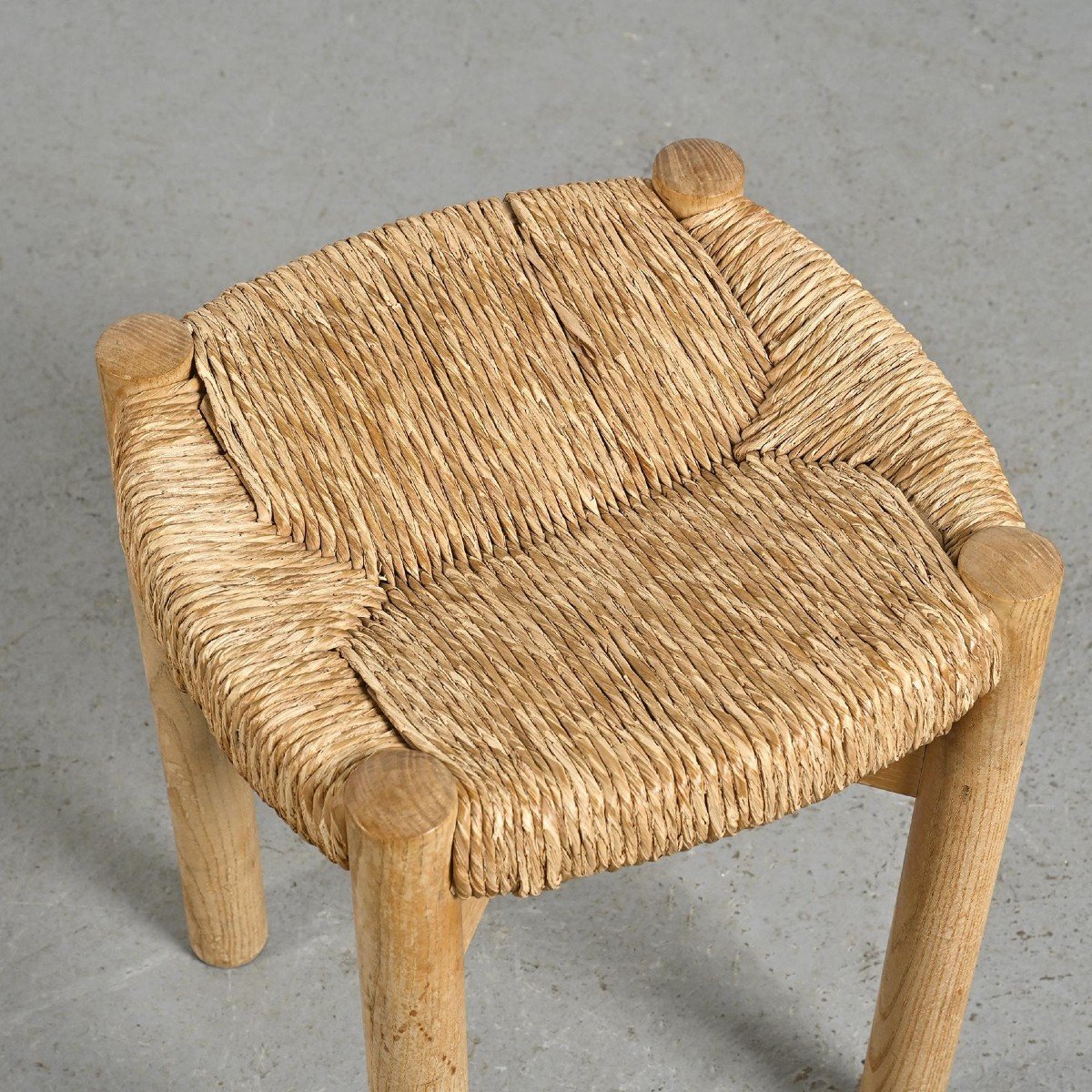 Charlotte Perriand : Tabouret Modèle Orcières, Sentou Vers 1967 -photo-3