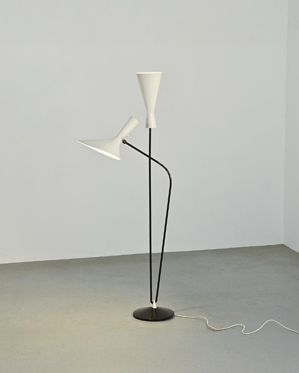 Lampadaire Professeur Carl Moor Pour Bag Turgi, Vers 1949