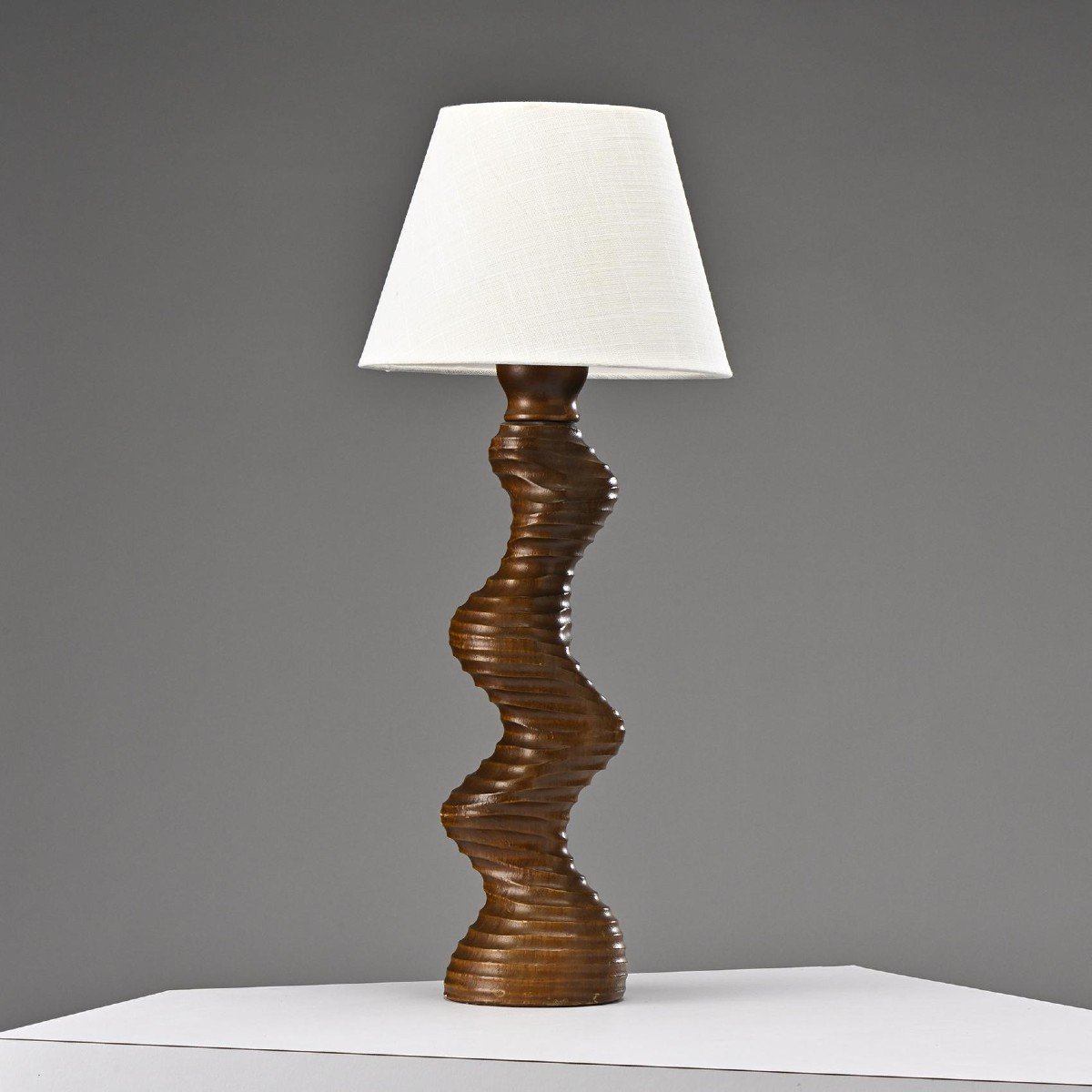 Brutalist Table Lamp, Temde Switzerland, Circa 1970 -photo-2