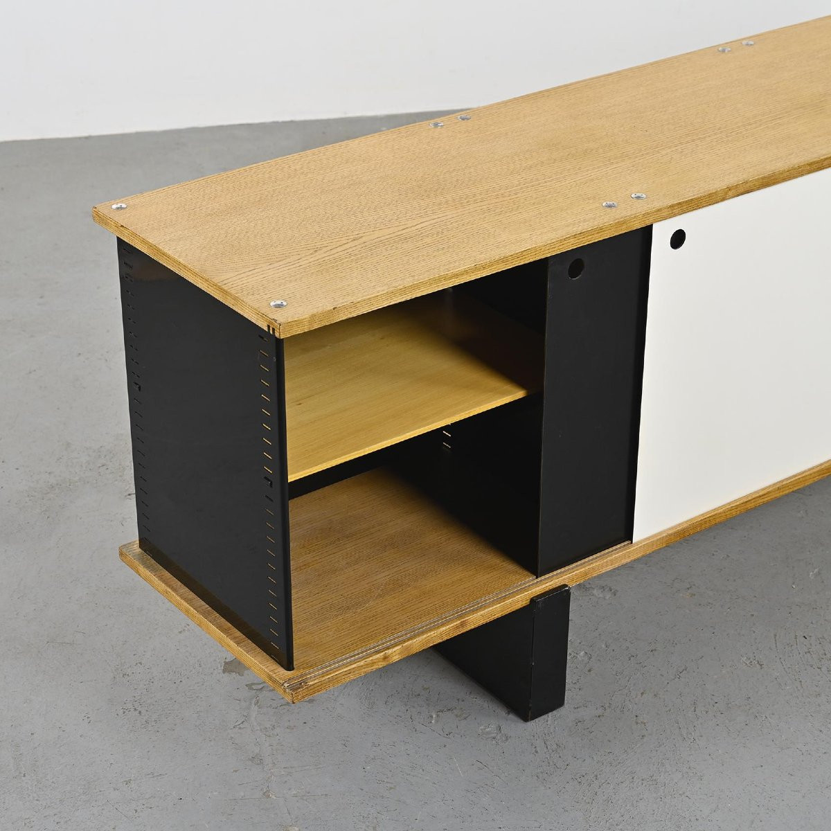 Ash "bloc" Sideboard By Charlotte Perriand, Cansado, Circa 1960-photo-8