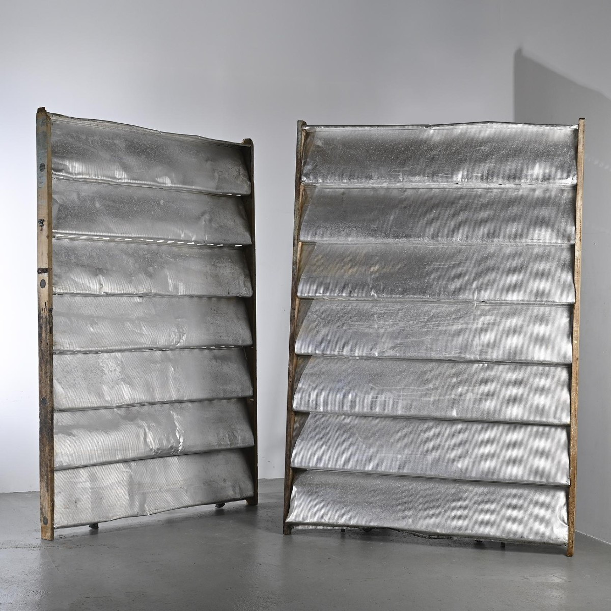 Pair Of "ondes" Model Sunshade Panels By Jean Prouvé, 1964