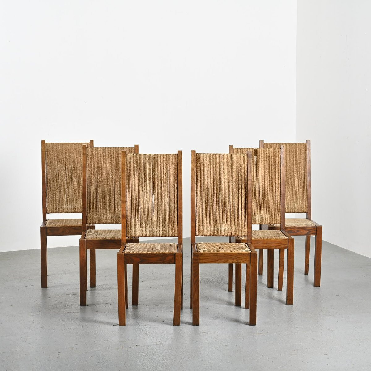 Set Of Six Chairs By Francis Jourdain, Circa 1945 -photo-4