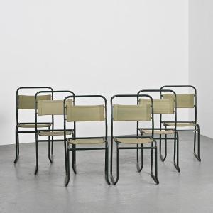 Lot De Chaises Par Bruno Pollack, Vers 1935