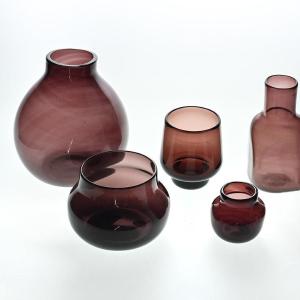 Suite Of Five Purple Vases By Claude Morin, Circa 1980