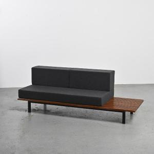 Charlotte Perriand Banquette Cansado En Acajou, Circa 1962