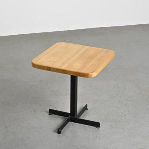 Square Table Pine Des Arcs: A Creation By Charlotte Perriand, C. 1973