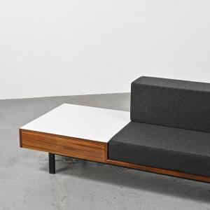 Charlotte Perriand Banquette Cansado En Acajou, Circa 1962