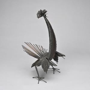 Grande Sculpture Coq Par Michel Anasse, France Circa 1960 