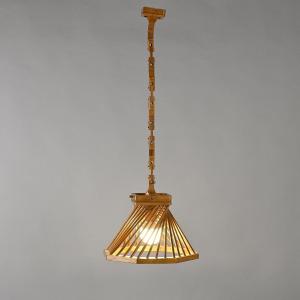 Solid Ash Ceiling Light, Bontempi Italia Circa 1980