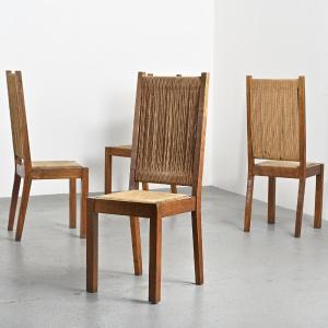 Suite De Six Chaises Par Francis Jourdain, Circa 1945 