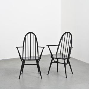 Paire De Fauteuils Quaker Par Lucian Ercolani, édition Ercol, Circa 1960 