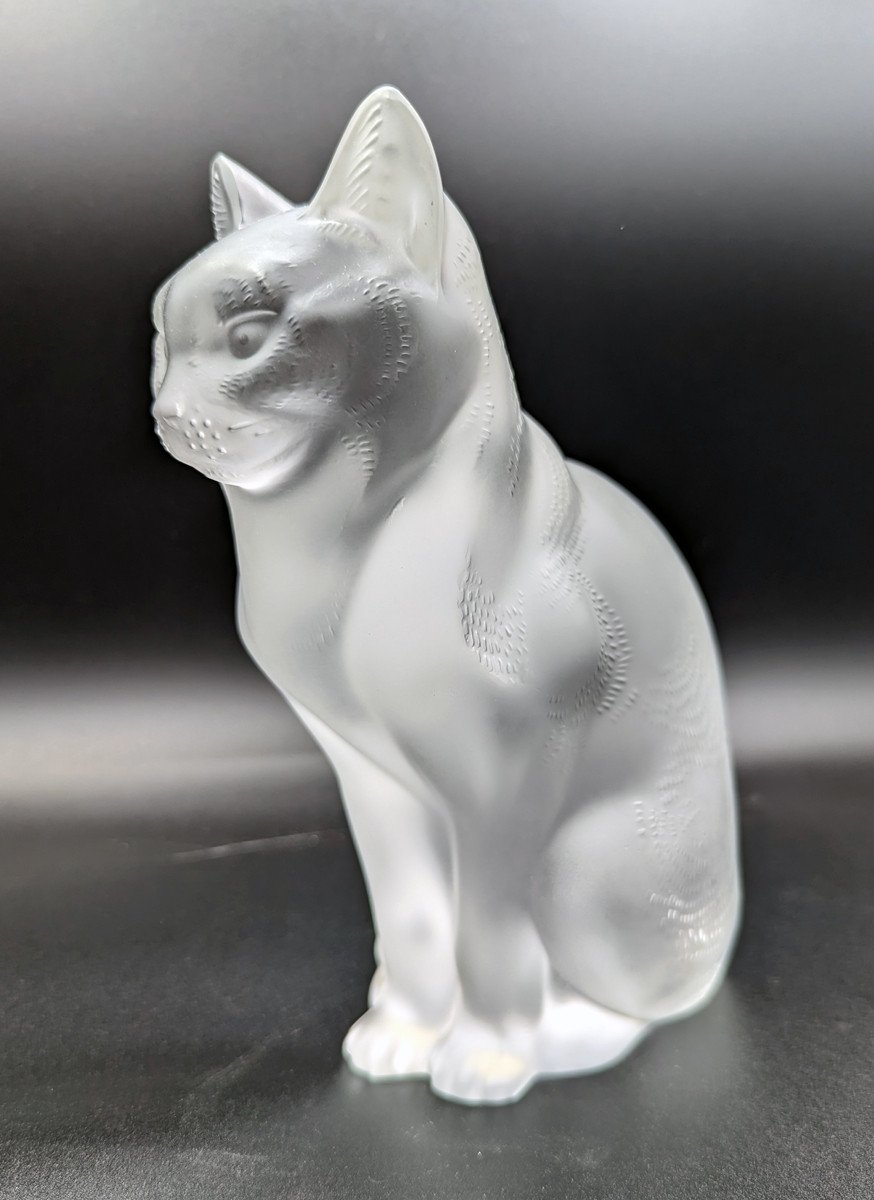 Lalique Crystal Cat-photo-3