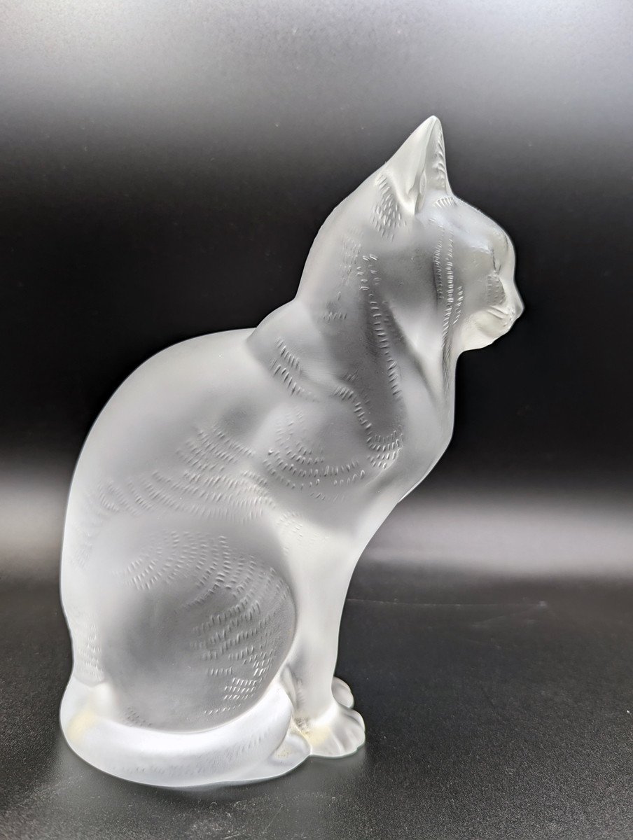 Lalique Crystal Cat