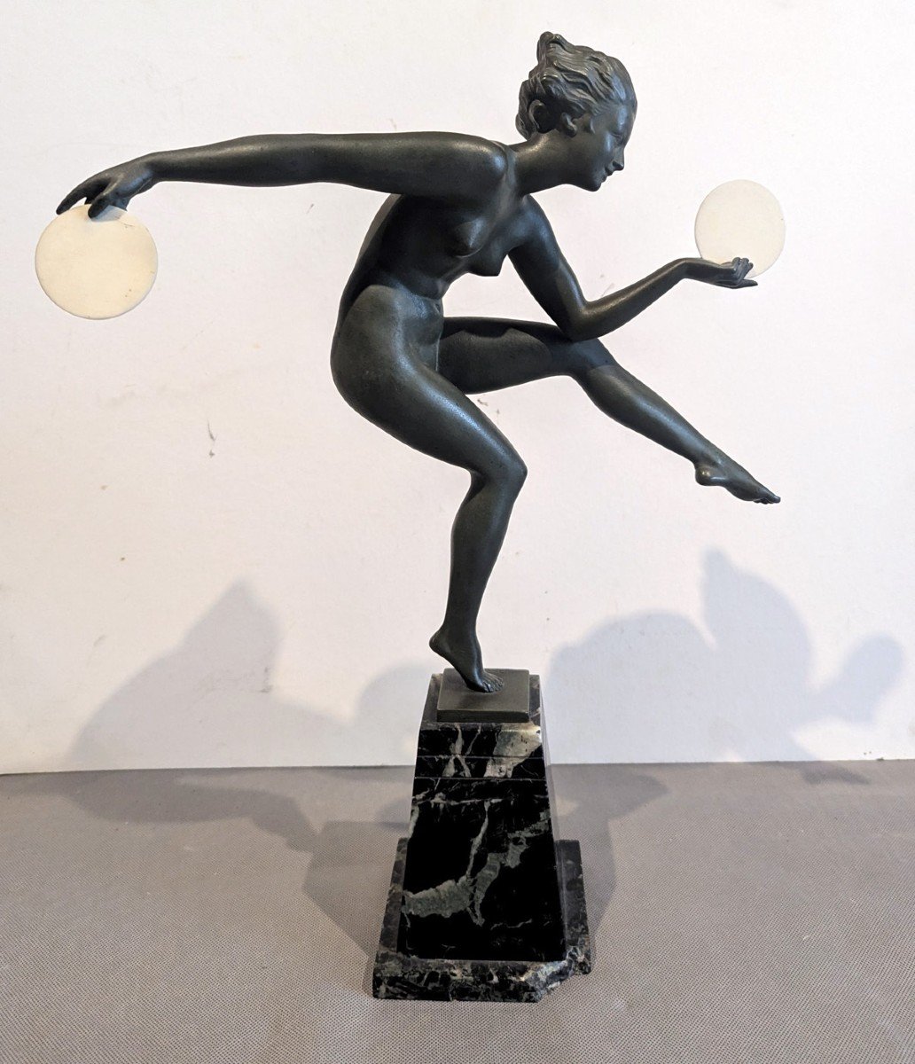 Large Model Of The Nude Dancer With Cymbals (derenne/bouraine)