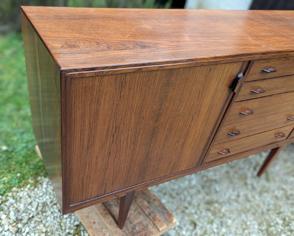 Danish Sideboard In Rio Rosewood By Henry Rosengren Hansen (1960s)-photo-3