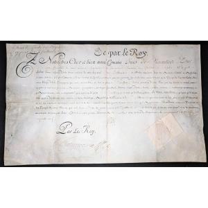 Autographe De Louis XV Sur Velin 1759