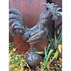 Large Copper Weather Vane, Old Rooster.