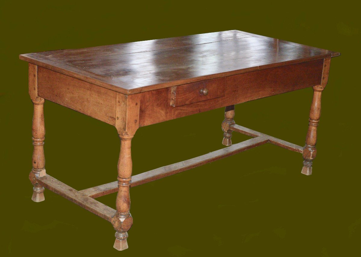 19th Century Walnut Farm Table