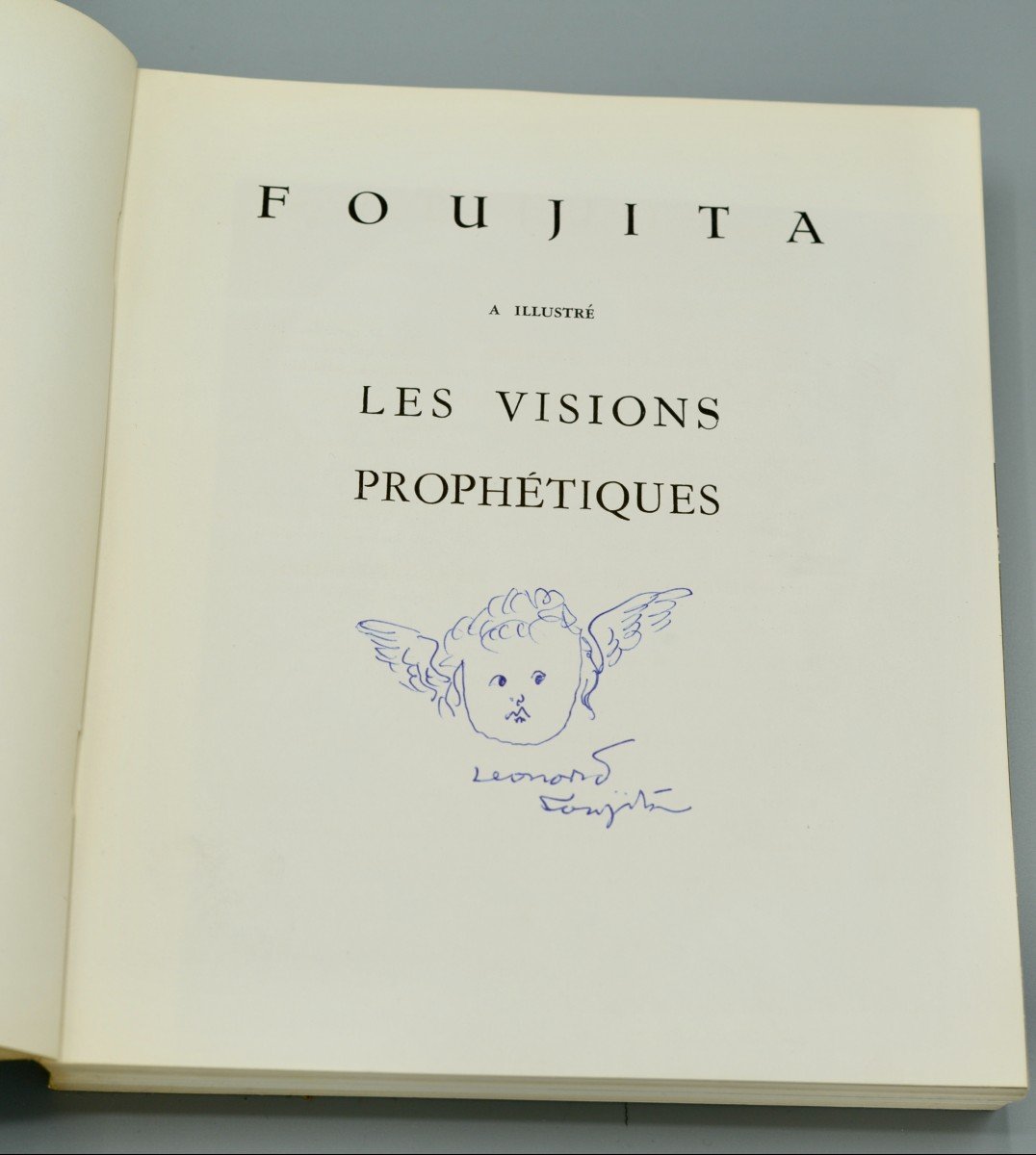 Encre et Gouache,  Signatures de Dali et Zadkine,  Dessin de Foujita, "l' Apocalypse" 1961-photo-3
