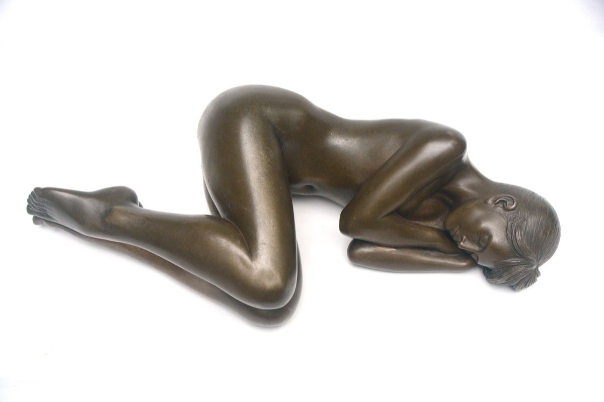 Aslan (1930-2014) Naked Sleep Bronze 1993-photo-2