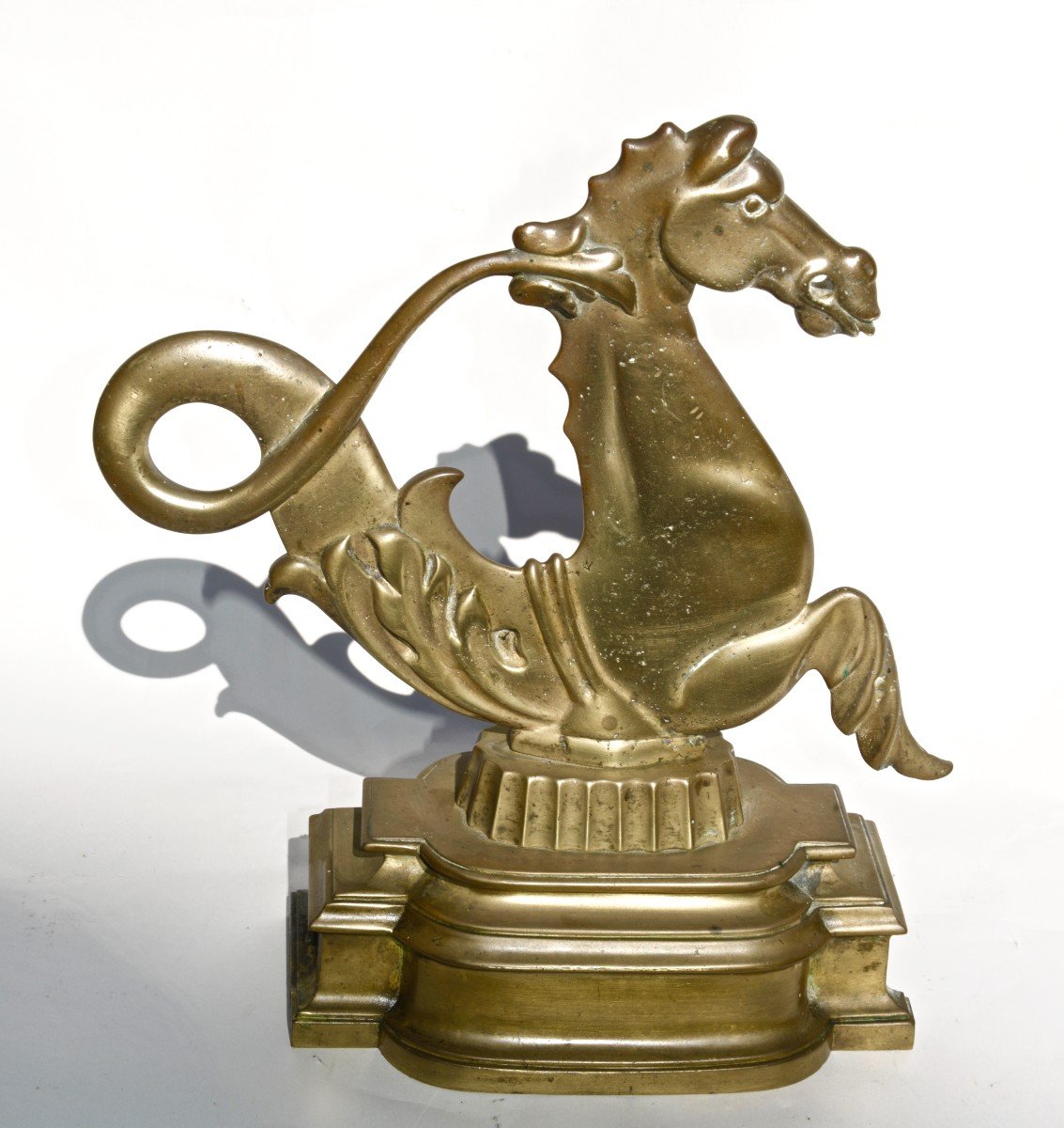 Pair Of Venetian Gondola Ornamental Horses, Bronze 19th Century-photo-3