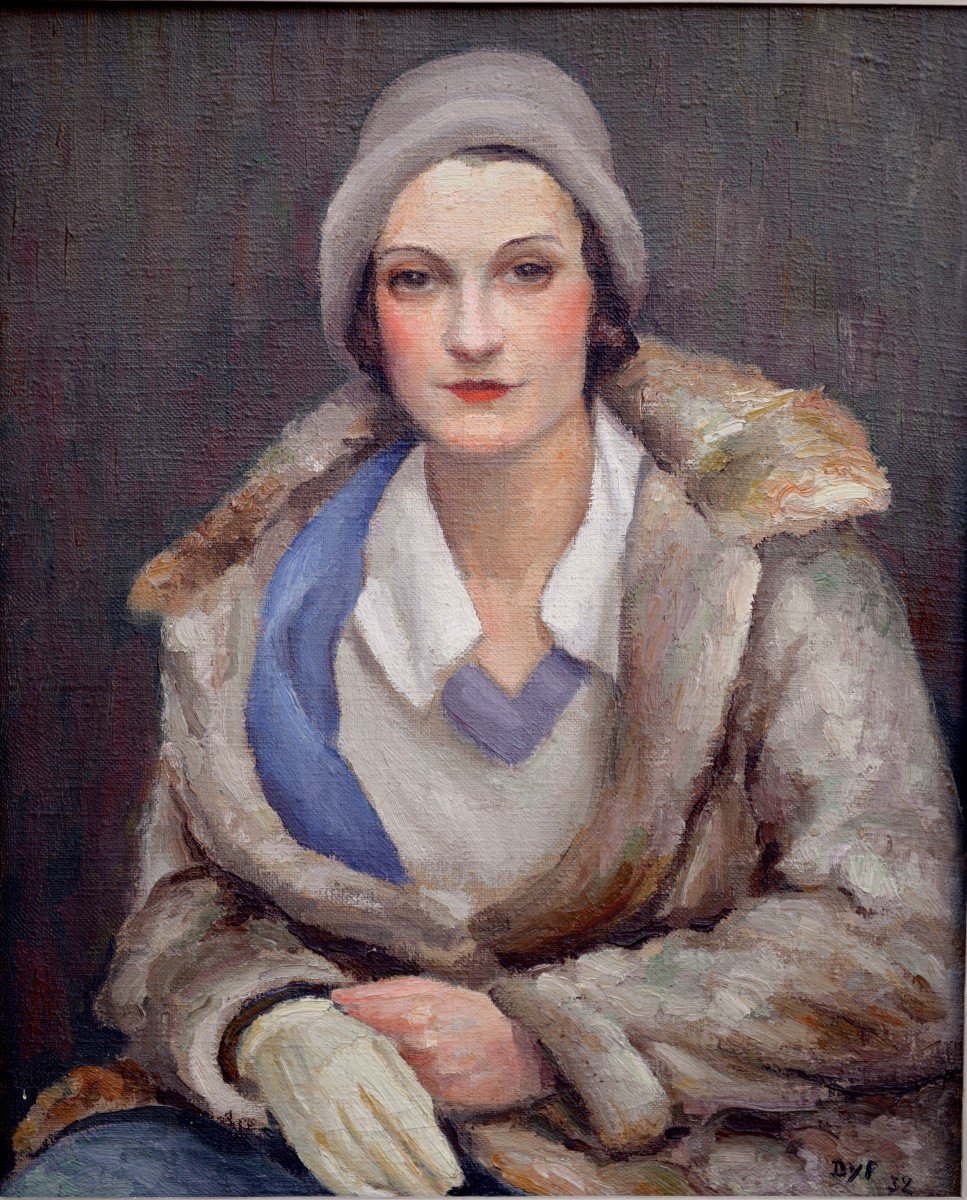 Marcel Dyf "woman Of The World" 1932, Oil On Canvas-photo-2