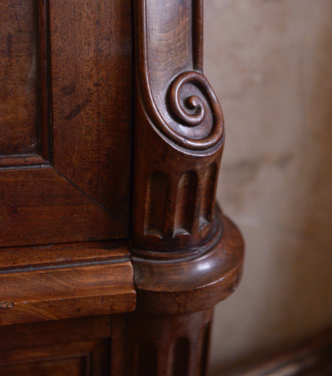 Large Louis XVI Period Cylinder Desk With Its Display Case-photo-4