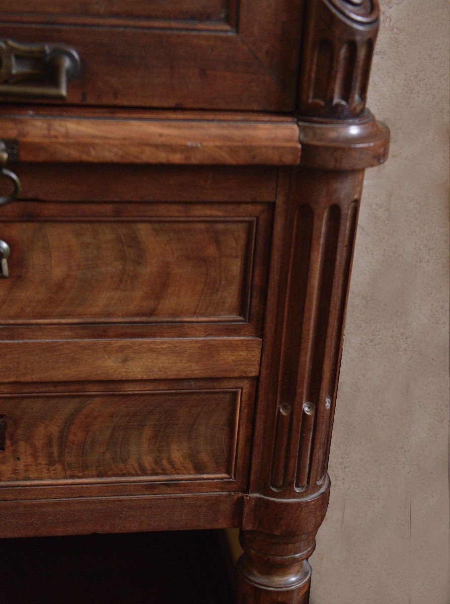 Large Louis XVI Period Cylinder Desk With Its Display Case-photo-7