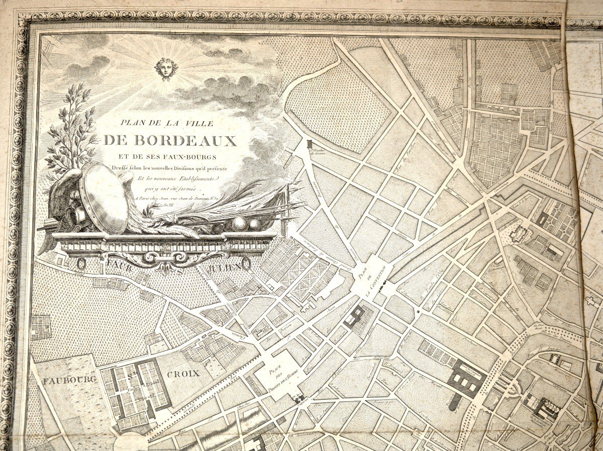 Plan de la Ville de Bordeaux et de ses Faux-Bourgs,  Jean de Bauvais, An XII (1803-1804)-photo-3