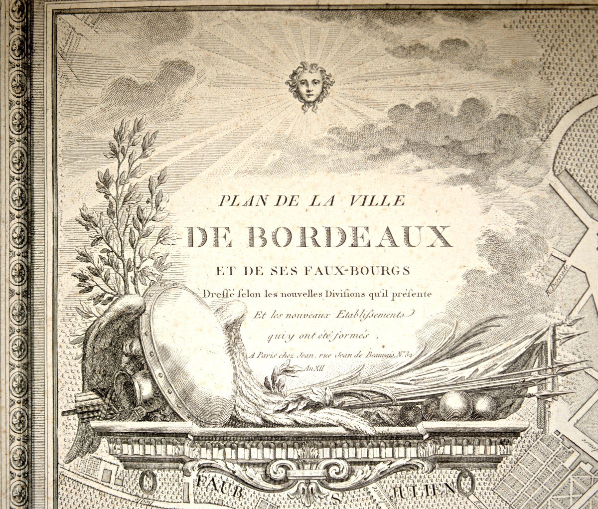 Plan de la Ville de Bordeaux et de ses Faux-Bourgs,  Jean de Bauvais, An XII (1803-1804)-photo-6