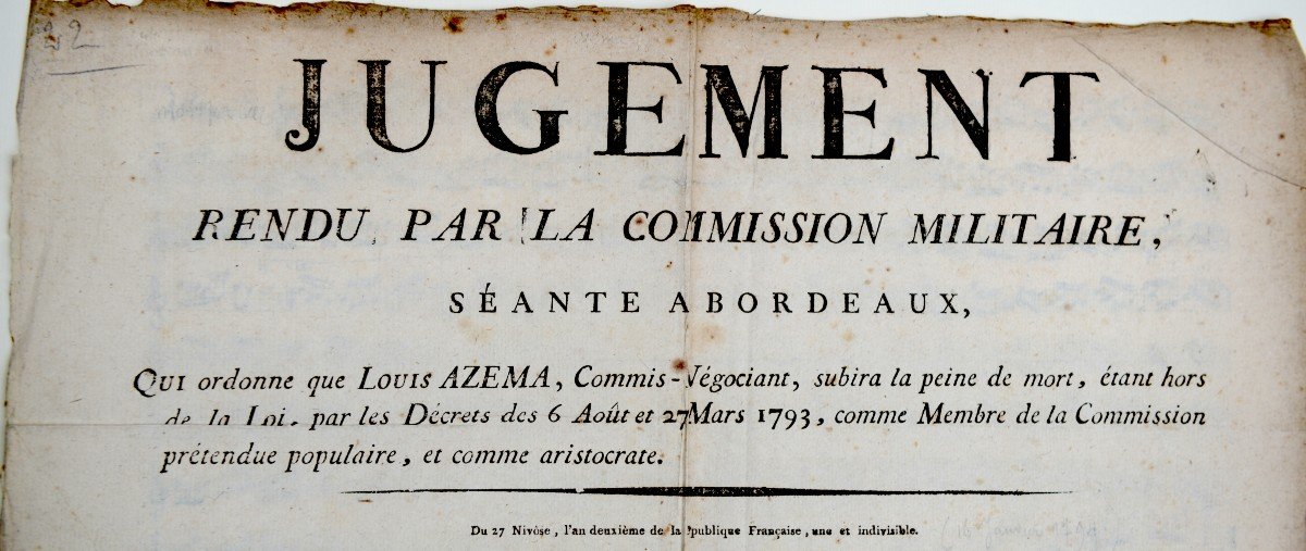 Bordeaux Military Commission Judgment, Death Penalty, 1797-photo-4