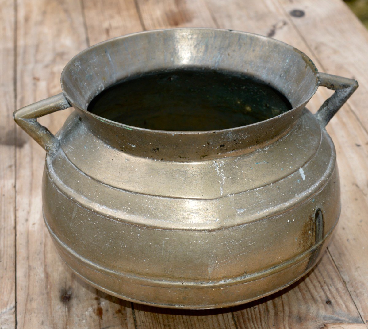 Pair Of Small Bronze Cauldrons From The 17th Century-photo-4