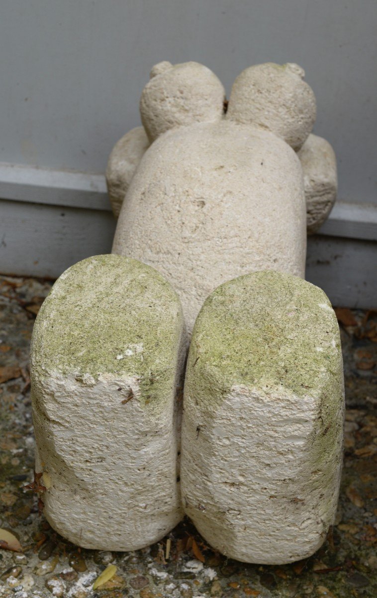 "woman Trunk" Stone Sculpture Circa 1950-photo-1