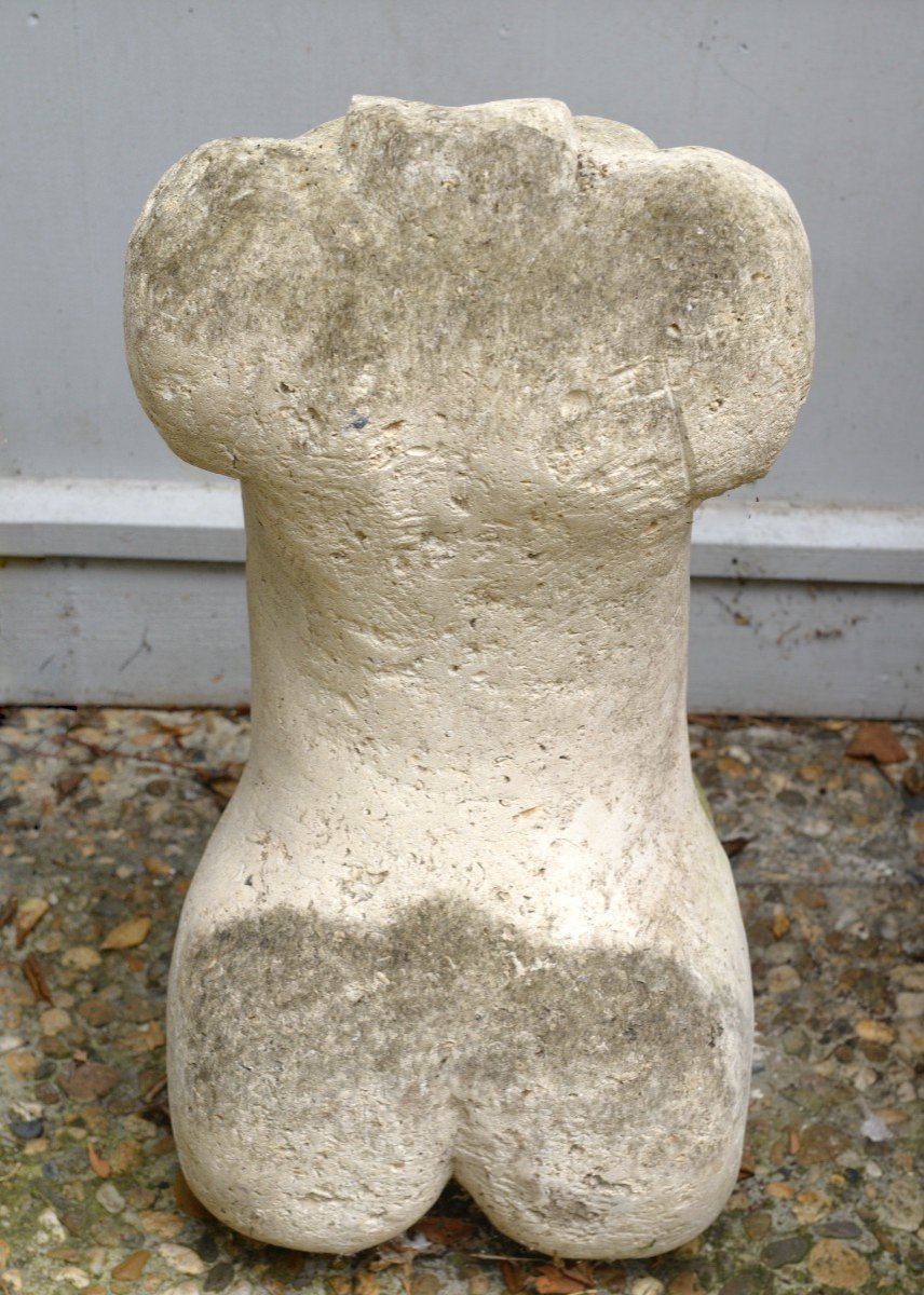 "woman Trunk" Stone Sculpture Circa 1950-photo-3