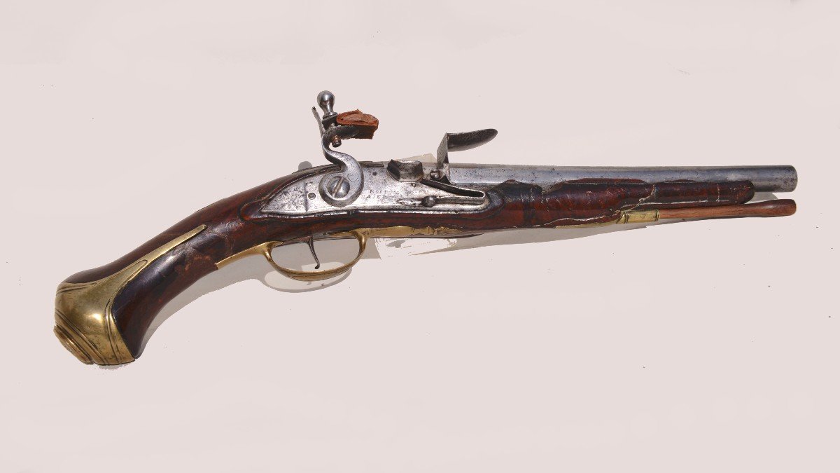 Large Flintlock Cavalry Pistol, Early 18th Century, Royal Entourage-photo-4