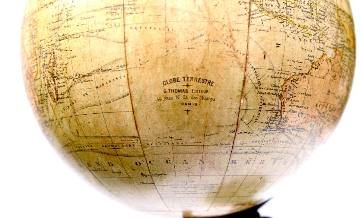 Terrestrial Globe 1900, G. Thomas Publisher Paris-photo-3