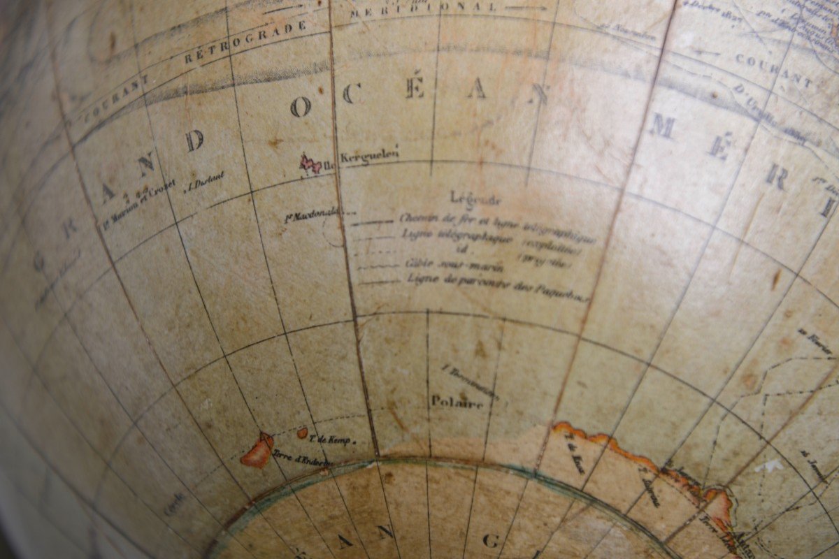 Terrestrial Globe 1900, G. Thomas Publisher Paris-photo-1