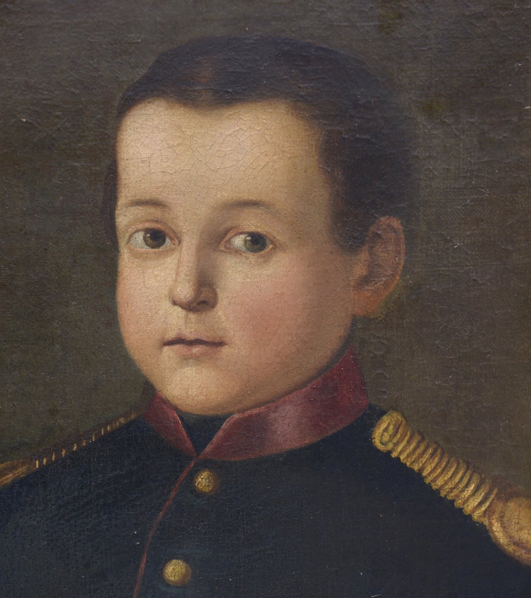 "portrait Of A Young Officer Of The Civic Guard Of Pope Pius Ix" Italian School Circa 1860, Hst-photo-3